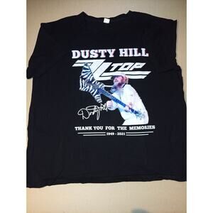 ZZ Top t shirt XXL Dusty Hill Tribute XL 2X NWOT